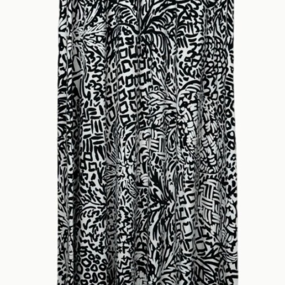 Liky Pulitzer Black and White stretchy knit maxi skirt size large - Picture 5 of 7